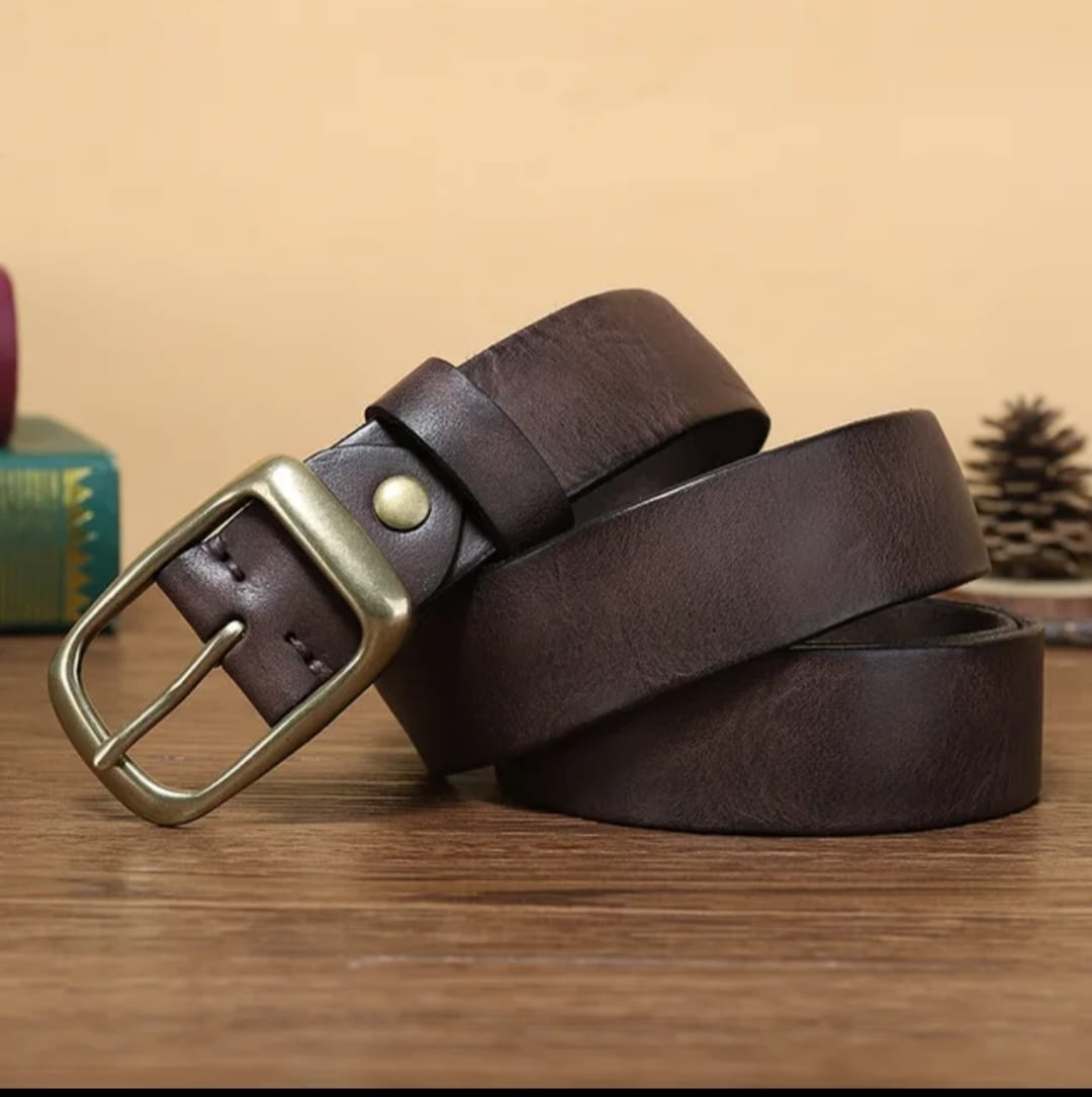 Cow Leather Brown Belt - Image 3