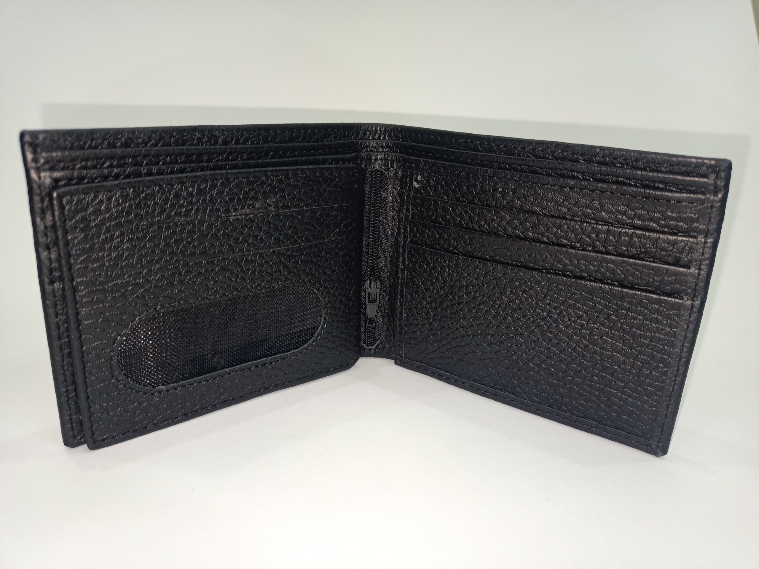 Black leather BiFold Wallet - Image 2